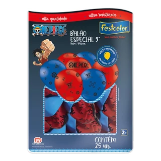 Balão Decorado Festa One Piece - 25 unidades - Festcolor em Oferta na Shopee