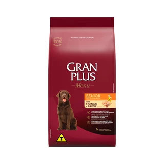 Ração GranPlus Menu Cães Sênior Porte Médio e Grande Frango e Arroz 3kg
