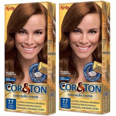 Tintura De Cabelo Cor & Ton 7.7 Marrom Dourado | Rápido Envio | Shopee ...