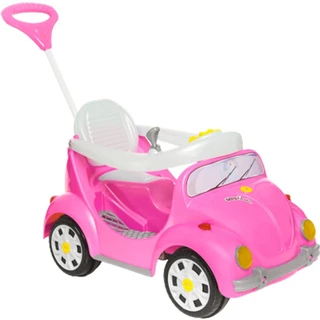 Carrinho Passeio Pedal Calesita 1300 Fouks Fusca 2 em 1 Pink
