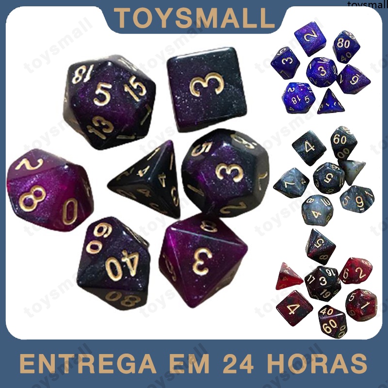 Dados de RPG Kit 100 Peças Aleatórias