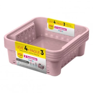 Conjunto de Cestas Sanremo SR8848 Leve 4 Pague 3 1,6L Rosa