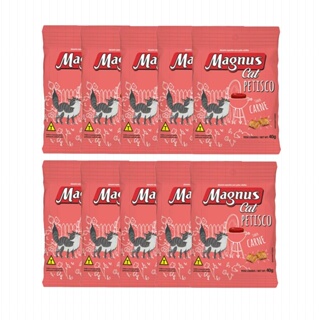 KIT 10 Petisco Magnus Cat Carne - 40g