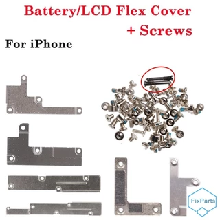 Bateria FPC LCD Tampa Do Cabo Flexível Parafusos Completos Para iphone 6 6S 7 8 plus X XR XS Max 11 12 Pro Suporte Metálico Interno Cli
