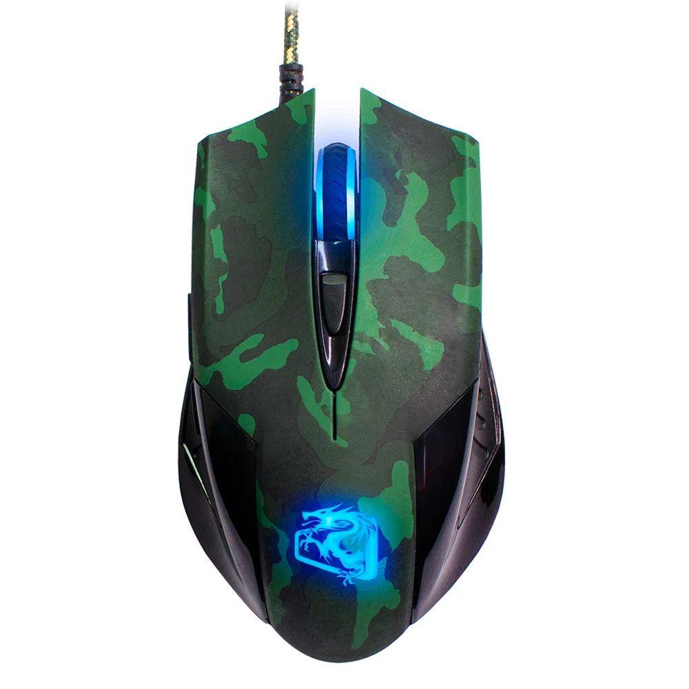 Mouse Gamer + Mousepad CGGO21 c/ LED 3200dpi 6 Botões - ELG