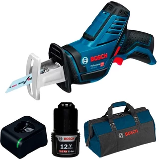 Serra Sabre à Bateria 12V GSA 12 V-LI com Bateria 2,0Ah, Carregador Bivolt e Bolsa BOSCH em Oferta na Shopee