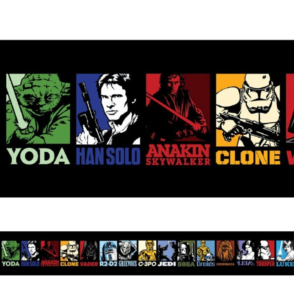 Faixa Decorativa Adesivo de Parede Quarto Menina Menino Star Wars Filme