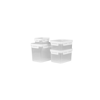 Conjunto De Potes Herméticos Com Tampa Coza Flap 4 Peças Branco