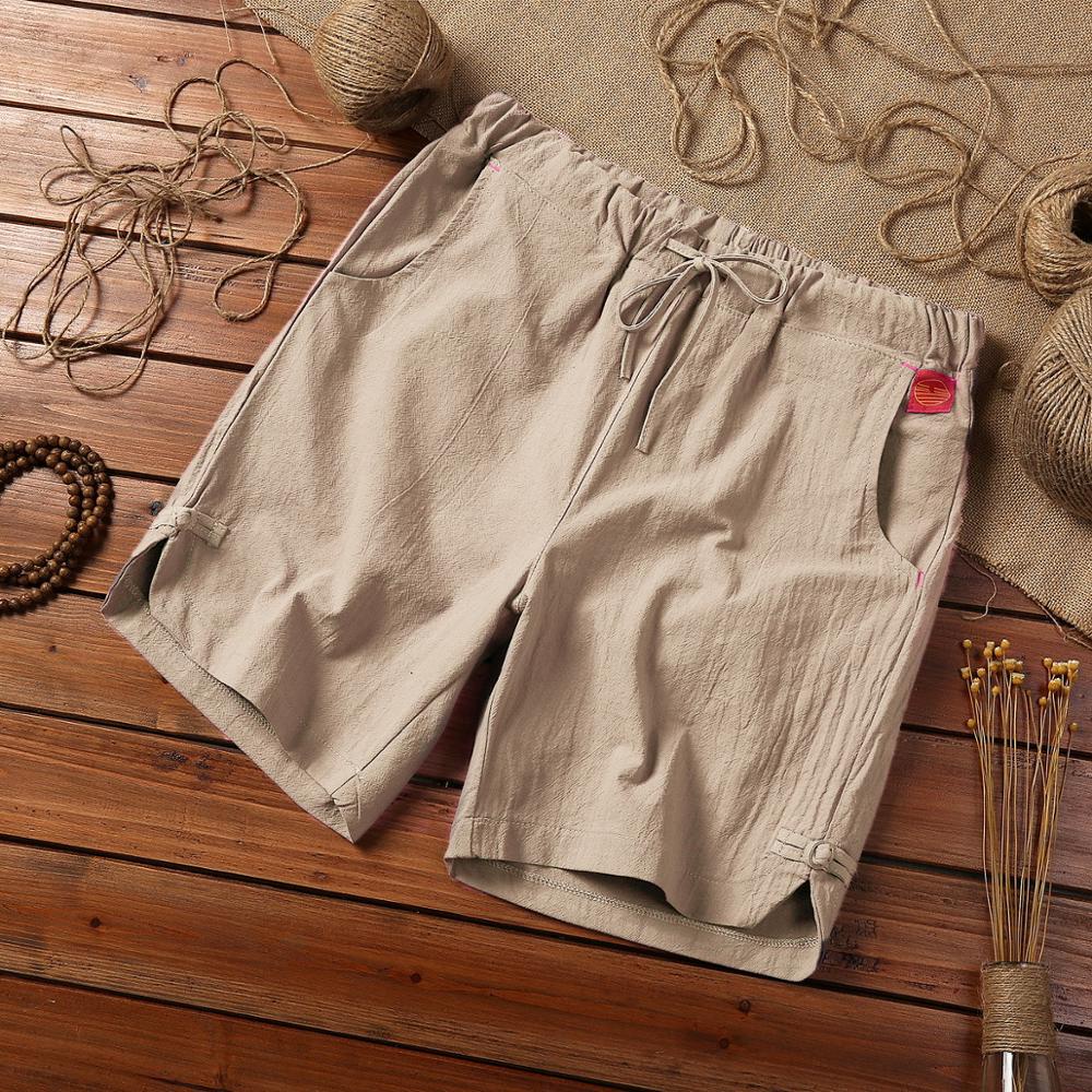 Shorts Masculinos Casuais De Verão Novo Largo Calções Hip Hop De Algodão Linho Respirável Plus Size