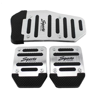 Conjunto de Pedais Antiderrapantes para Carros: Pedal de Embreagem/Freio, Pedal de Acelerador e Pedal de Freio com Capa Protetora para Transmissão Manual ou Automática