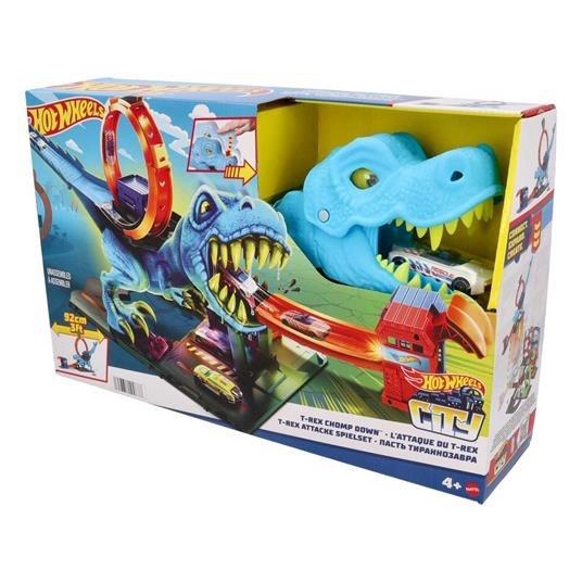 Hot Wheels City Caminhão Transporte Dinossauro T-Rex