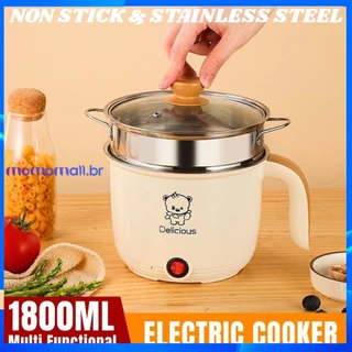 1.8L Panela De Arroz Antiaderente Multifuncional Para Dormitório Doméstico 220V