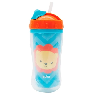 Copo Parede Dupla Animal Infantil 280 ML Fun Leão 12085 - Buba