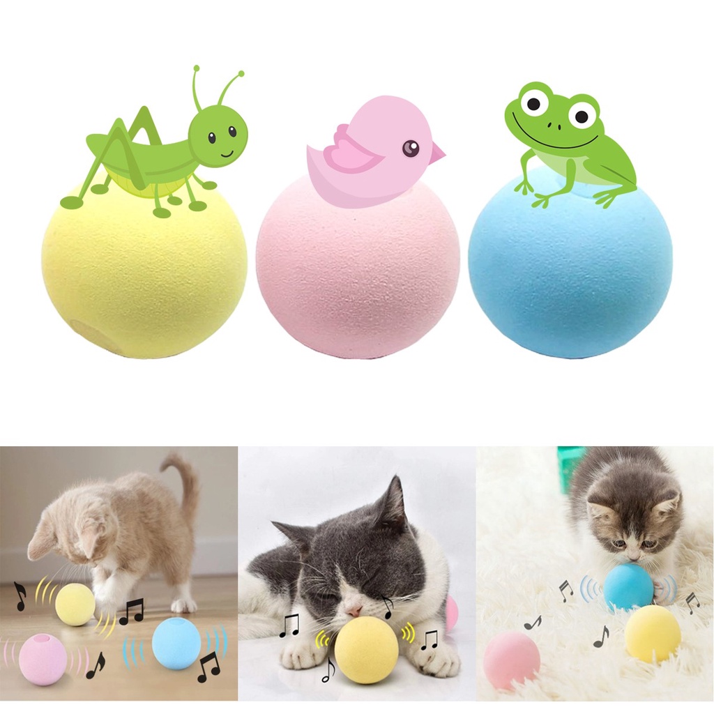 Brinquedo Gato, Animal Sounds Fofo Pelúcia Chilrear Catnip Toy Balls