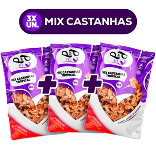 Mix Tropical Nuts Dieta Saudável 3Kg - Castanha de Caju Nozes Amendoa Castanha do Pará Amendoim Uva Passa