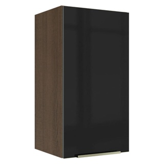 Armário Aéreo Madesa Lux 35 cm 1 Porta - Rustic/Preto