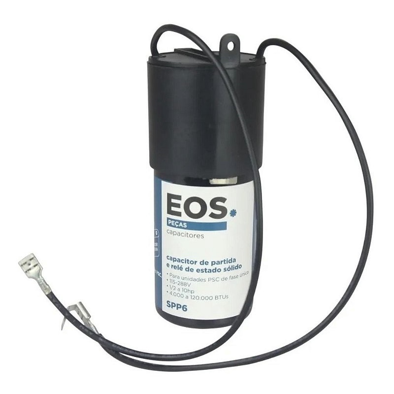 Capacitor Partida Compressor Ar Condicionado Relé 1/2 A 5 Hp