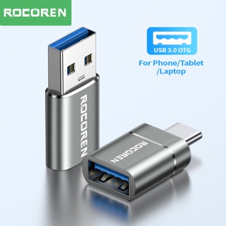 Adaptador Rocoren OTG USB Tipo C Macho Para A 3.0 Fêmea MacBook Samsung S22 S20 Android Conector USBC