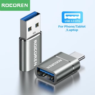 Adaptador Rocoren OTG USB Tipo C Macho Para A 3.0 Fêmea MacBook Samsung S22 S20 Android Conector USBC