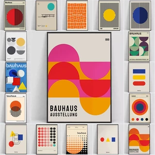 Pôsteres Geométricos De Exposição Bauhaus E Impressões Arte Minimalista Tela Pintura Em Para Sala De Estar Mural Decoração De Casa