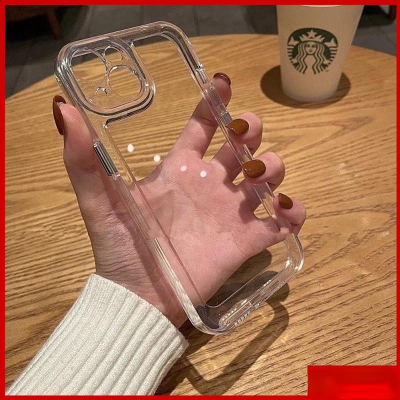 IPhone Compatível À Prova De Choque 14 Pro Max 14 Plus Silicone Macio TPU 13 12 11 Xr Xs 7Plus Proteção Da Câmera Com Transparente