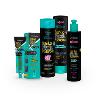 KIT NOVEX MEUS CACHOS SANTO BLACK PODEROSO CUIDADO DIÁRIO