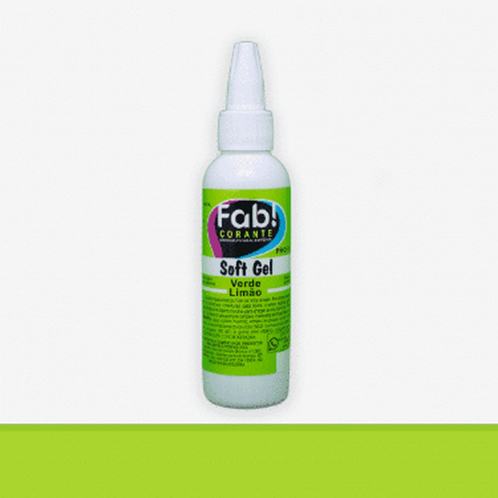 Corante Fab Softgel 25g Verde Limao