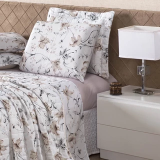 Jogo De Cama Casal Padrão 04 Peças Hypercal 400 Fios - Toque Aveludado Macio - Estampas Sortidas