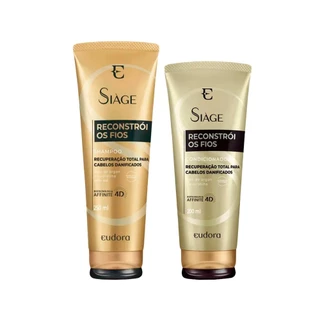 Kit Eudora Siáge Reconstrói os Fios 4D - Shampoo e Condicionador em Oferta na Shopee