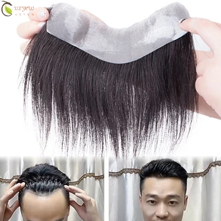 Cabelo Toupee Para Homens Franja Pedaço De Adesivo Aparável Peça Natural Mulheres Ajustável