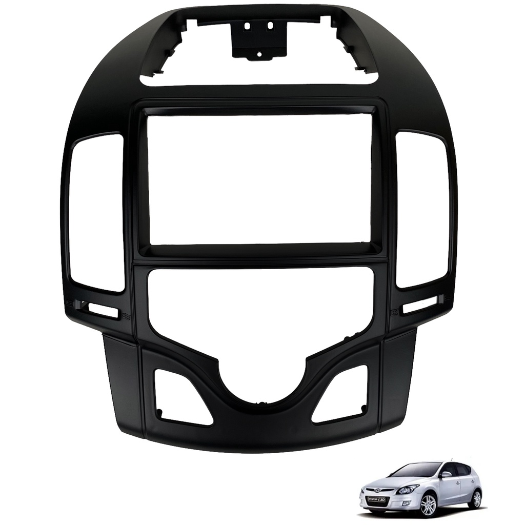 Moldura Painel DVD 2 Din MP5 Central Multimidia Hyundai I30 2009 a 2012 ...