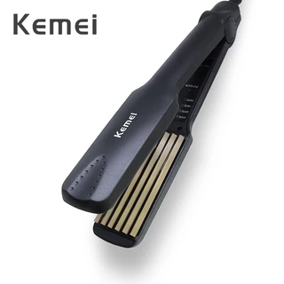 Kemei Professional Carregar Cabelo Ondulado Turmalina Cerâmica Enrolador De Ferro Crimpador De Milho Placa Perm Splint Hair Styling Tools