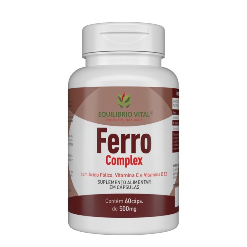 Ferro Complex Quelato Com Vit C, B9, B12 Cobre Equilibrio | Shopee Brasil