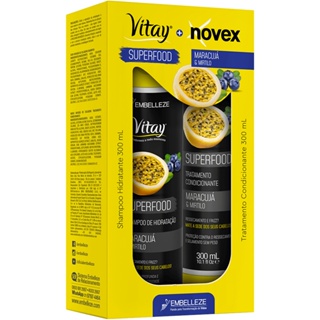 Shampoo e Condicionador Vitay Novex Superfood Maracujá e Mirtilo 300ml