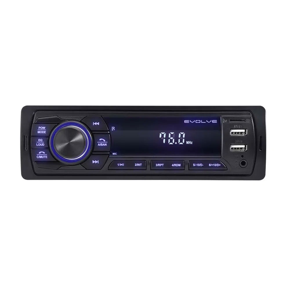 Som Automotivo Evolve Bt 4x35w Rms 12v 1din com Controle - Multilaser P3348