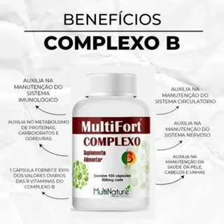 MultiFort Complexo B 100 Cápsulas MultiNature | Shopee Brasil