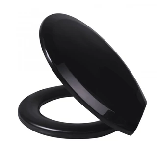Tampa Vaso Assento Sanitário Almofadado Oval Plus Metasul Preto
