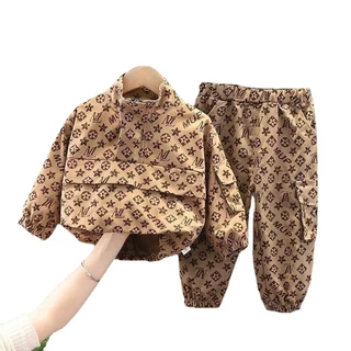 2023 Conjuntos De Roupas Para Meninos E Outono Primavera Estampa De Letras Calças 2pcs Fatos Esportivos Baby Girls Casual Outfits