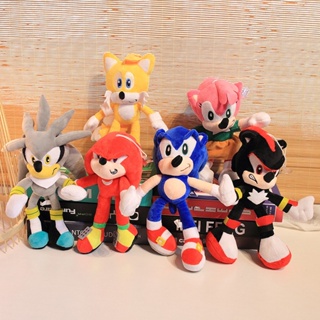 25-30cm Super Sonic The Hedgehog Soft Stuffed Plush Boneca Jogo de