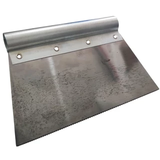 ESPATULA AÇO DENTADA PARA APLICAR PISO VINILICO 20CM P.A.G