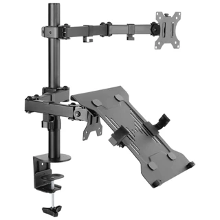 Suporte Notebook E Monitor Articulado Ajuste Fixa Na Mesa