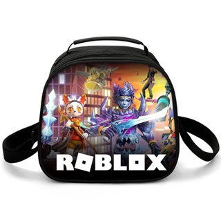 ROBLOX-Bolsa de desenho animado para crianças, mochila versátil de moda,  carregamento USB, presente de lona para meninos e meninas