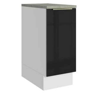Balcão 35 cm 1 Porta Branco/Preto Lux Madesa em Oferta na Shopee
