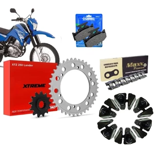Kit Relaçao Vaz Maxx Buchas Pastilha Traseira Lander Tenere 250 Ate 2017