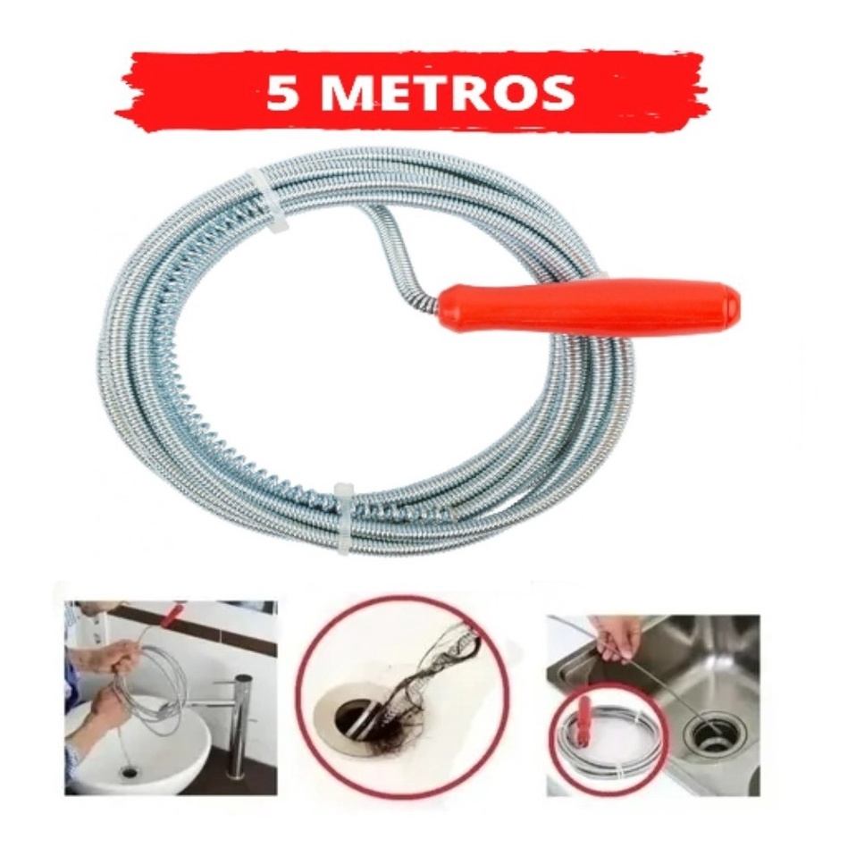 Desentupidor Manual de Pia De Cozinha Desentupir Ralo Banheiro Tufao ...
