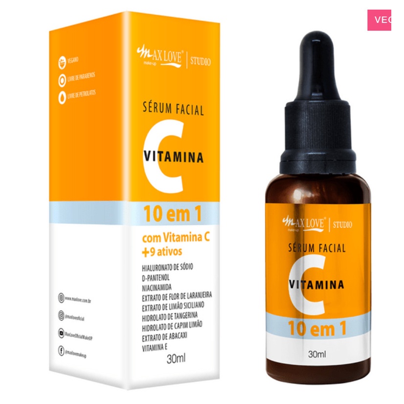 Sérum Vitamina C Para Rosto Oil-free Concentrado Anti Idade | Shopee Brasil