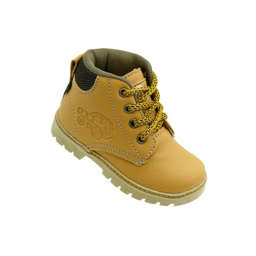 Bota Coturno Infantil Masculina Mostarda Club Happy