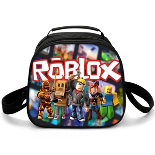 ROBLOX-Bolsa de desenho animado para crianças, mochila versátil de moda,  carregamento USB, presente de lona para meninos e meninas