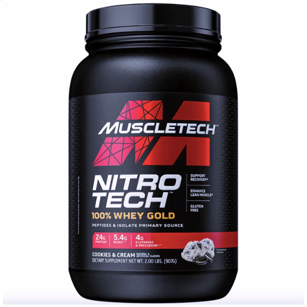 Whey Gold Nitrotech 907g Muscletech Cookies & Cream