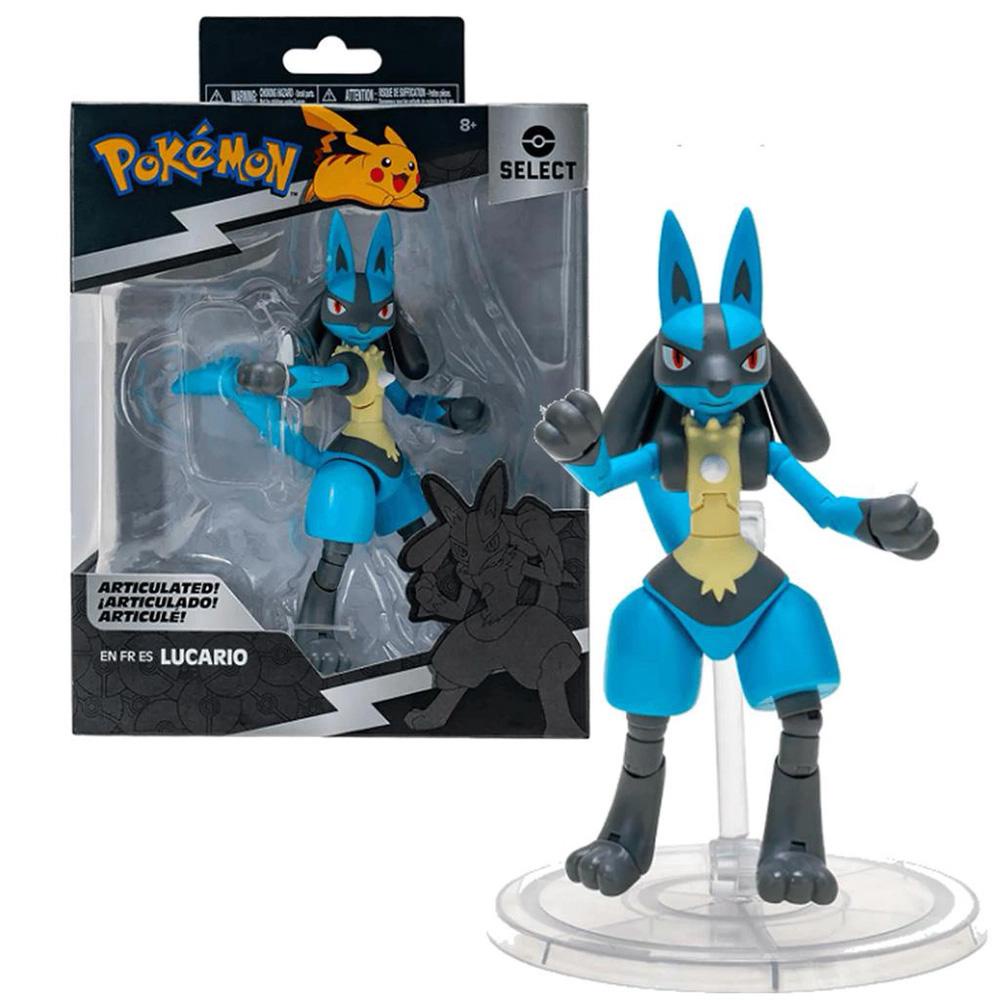 Brinquedo Pokemon Lucario Articulado Pokebola Tamanho Real